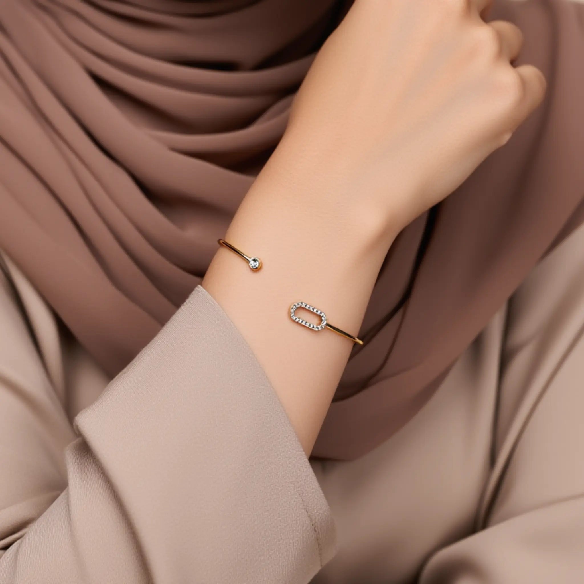 Bracelet Jonc "Tina" Doré