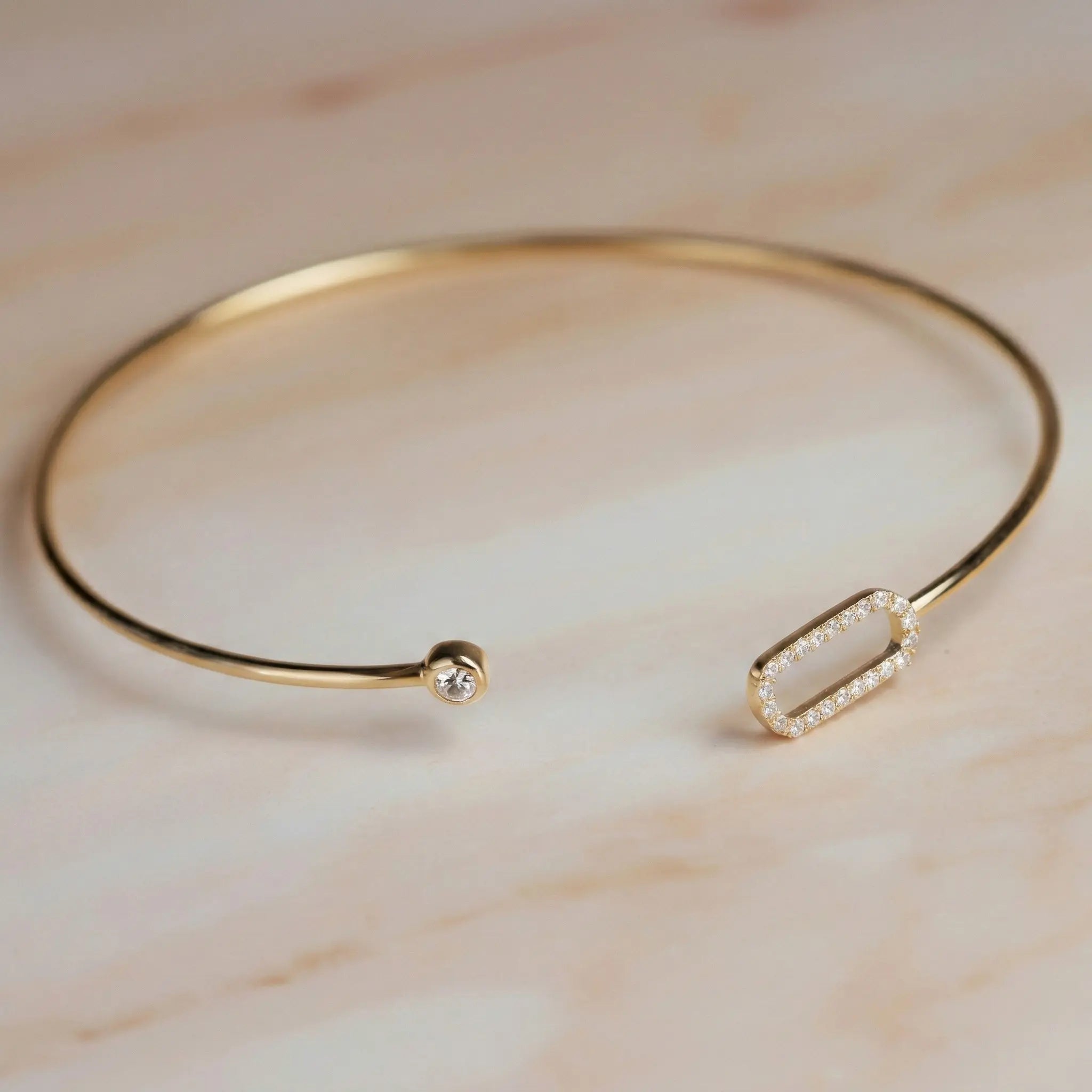 Bracelet Jonc "Tina" Doré