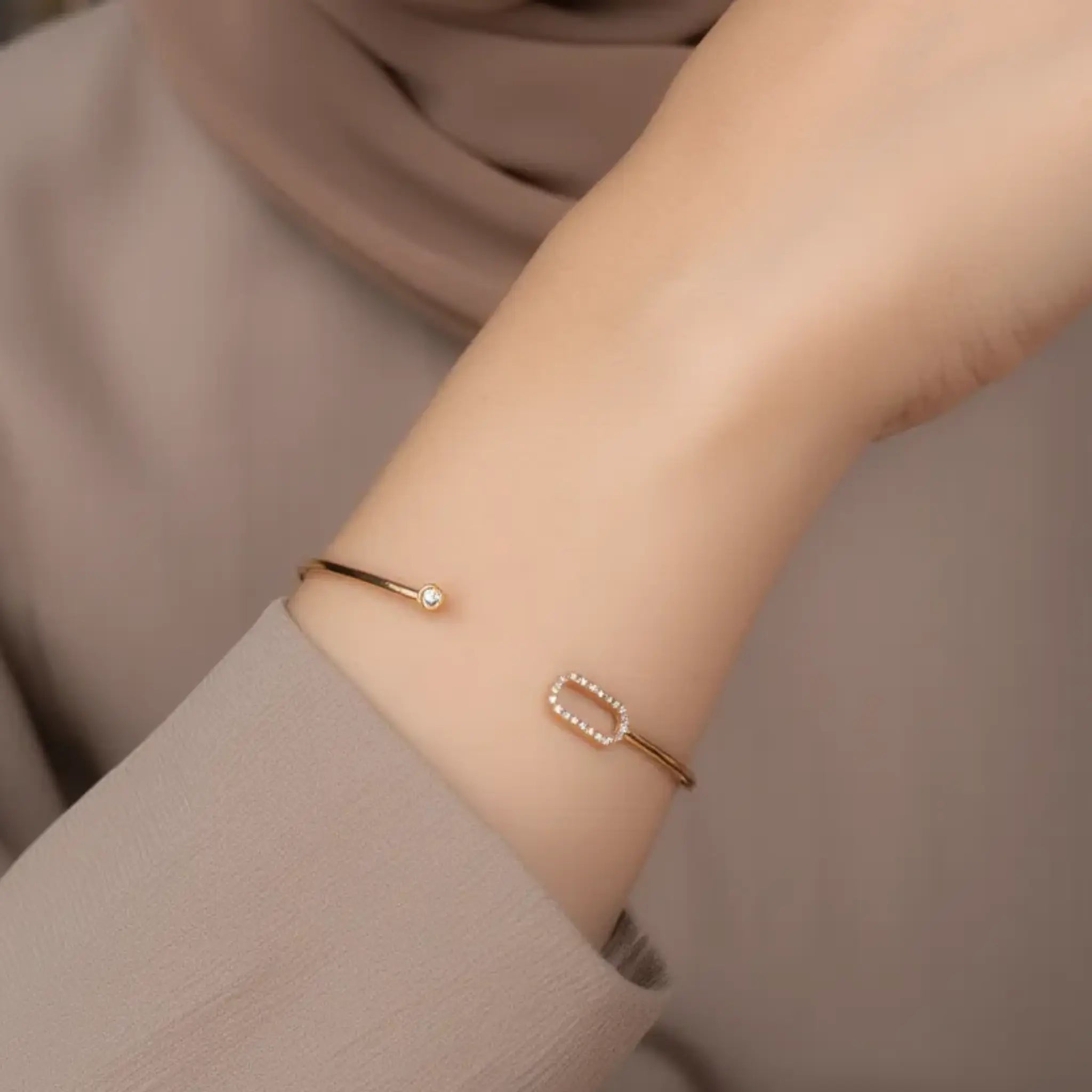 Bracelet Jonc "Tina" Doré